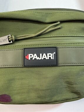Pajar Olive Green Mini Crossbody Pouch with Rubber Logo
